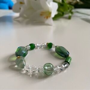 Beaded Chunky Bracelet in Green